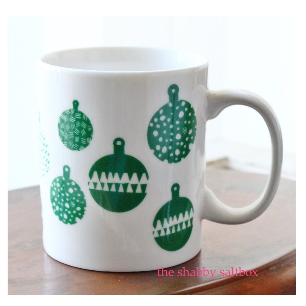 Starbucks 2016 Coffee Mug Green Glossy Ornaments Christmas Holiday Cup Cocoa Tea